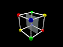 Isométries indirectes (12)(34) du cube